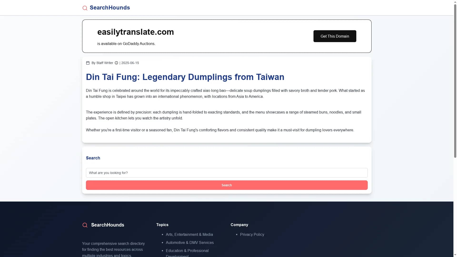 easily-translate homepage