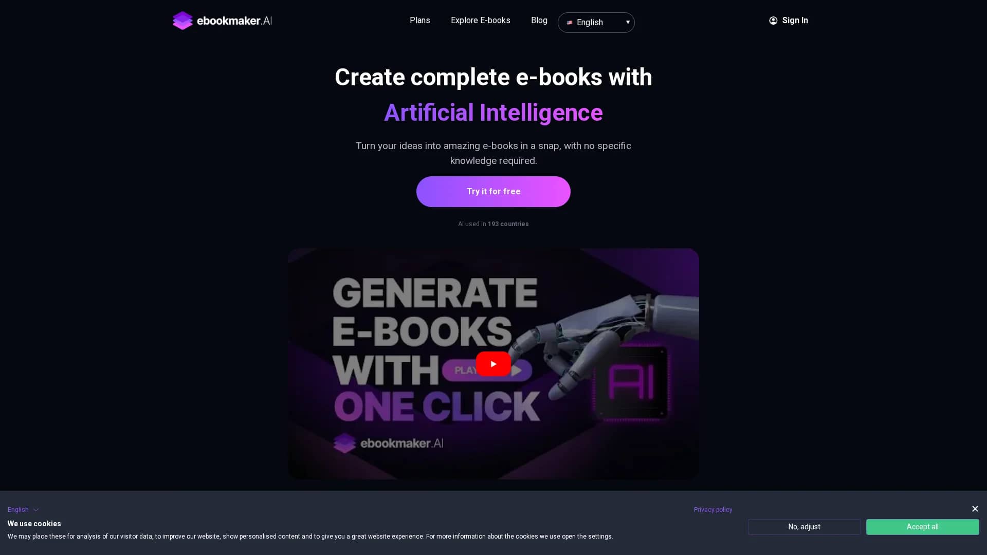 ebookmaker-ai homepage