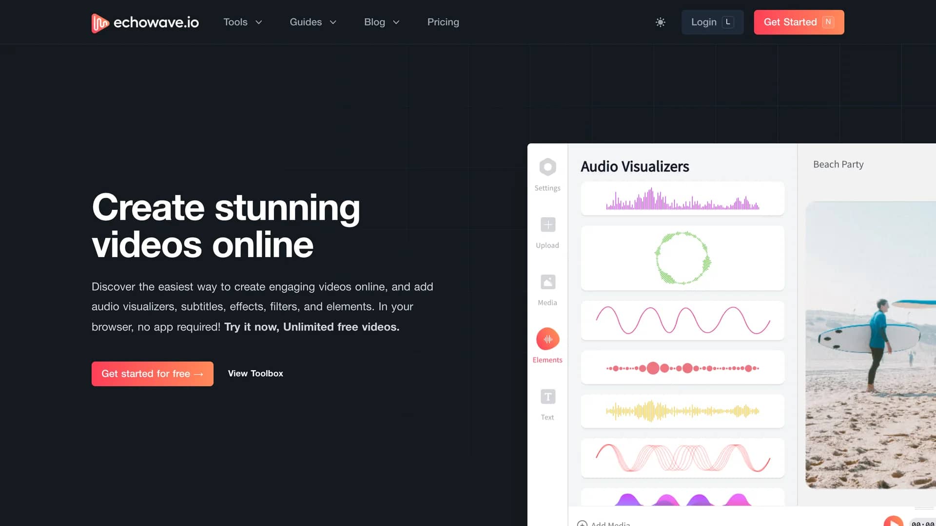 echowave homepage