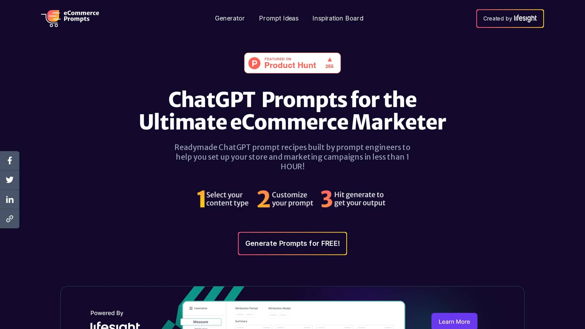 ecommerce-prompt-generator homepage