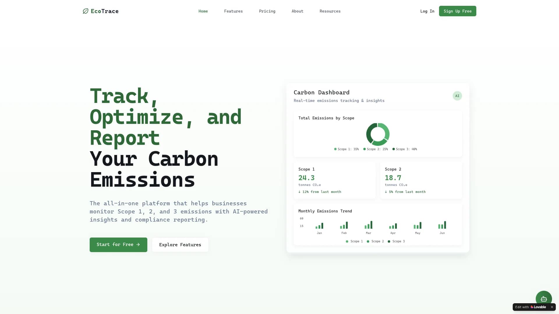 ecotrace homepage
