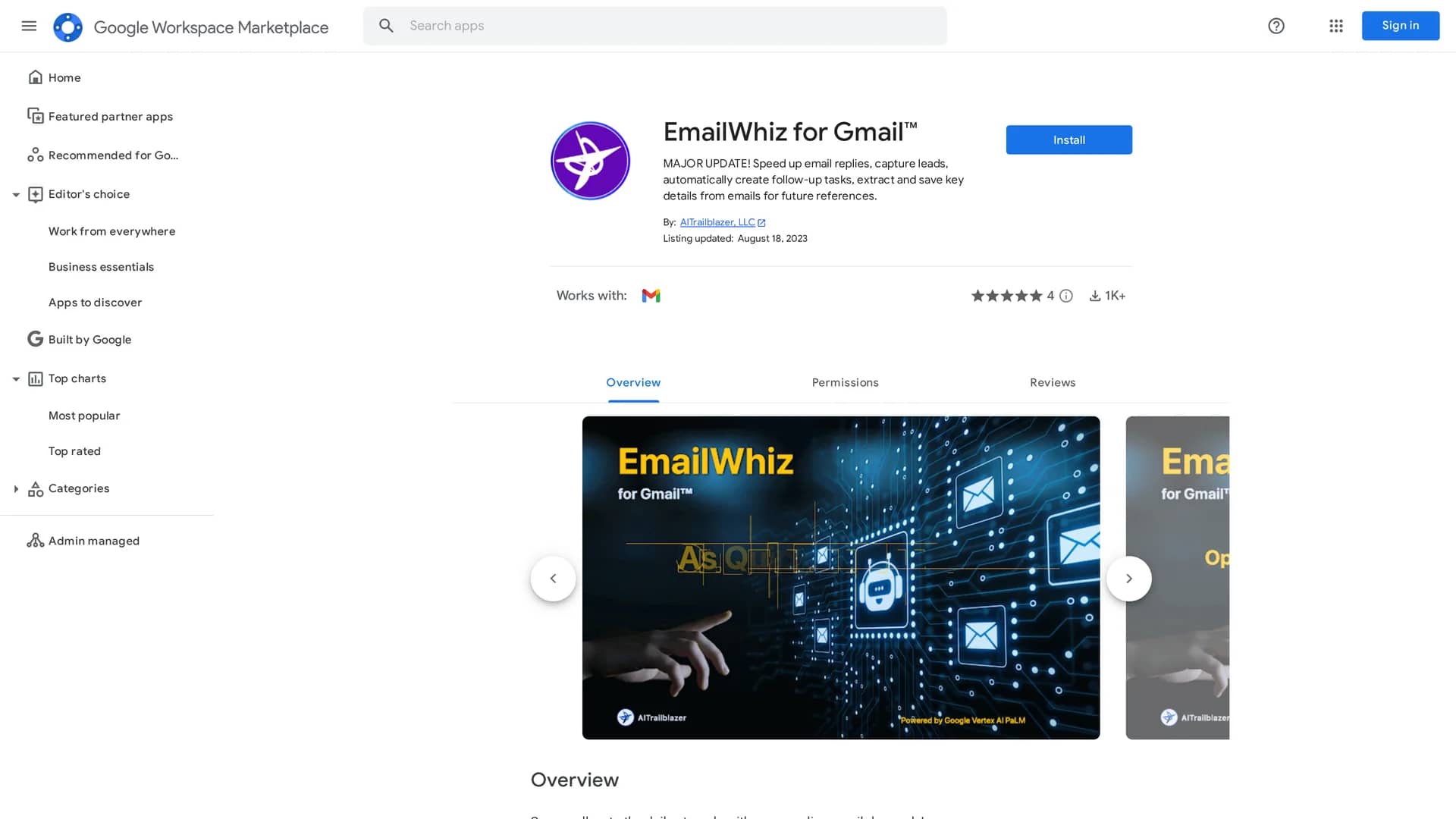 emailwhiz-for-gmail homepage