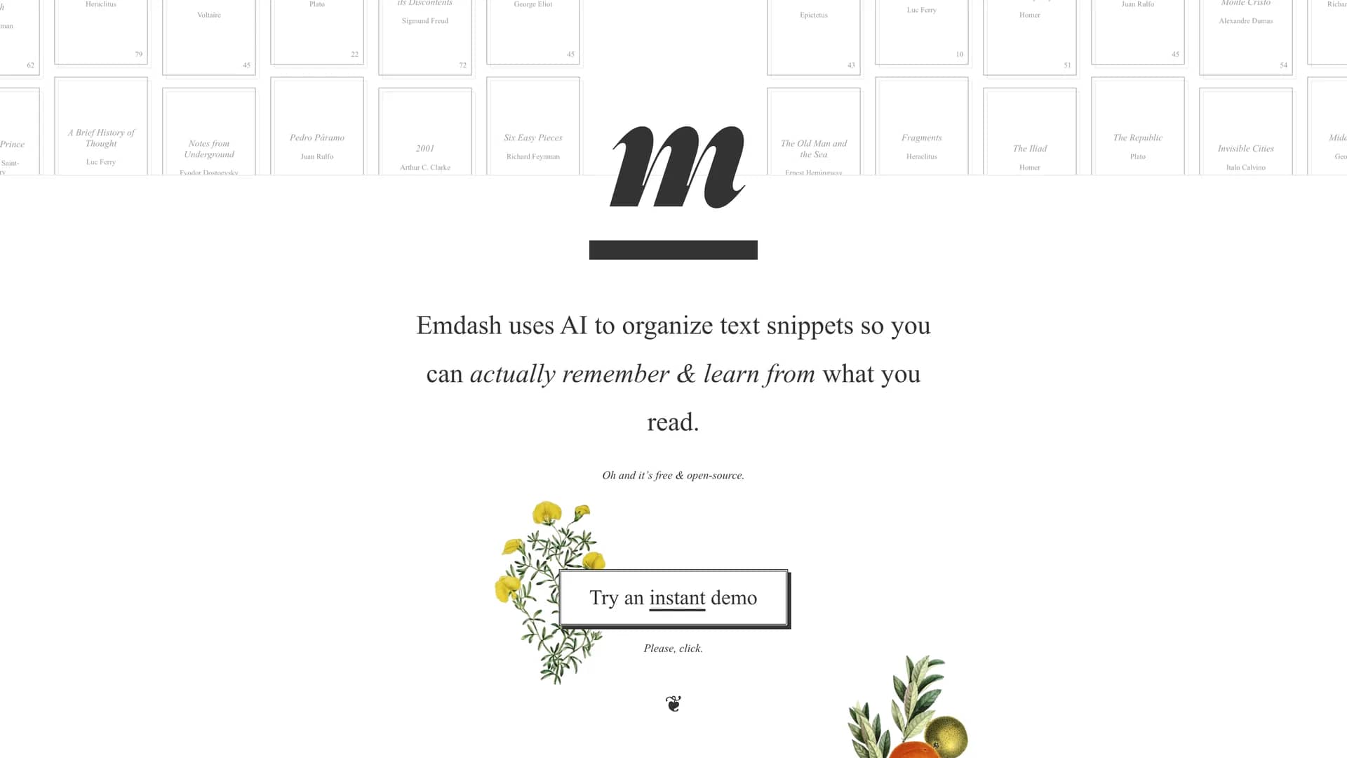 emdash homepage