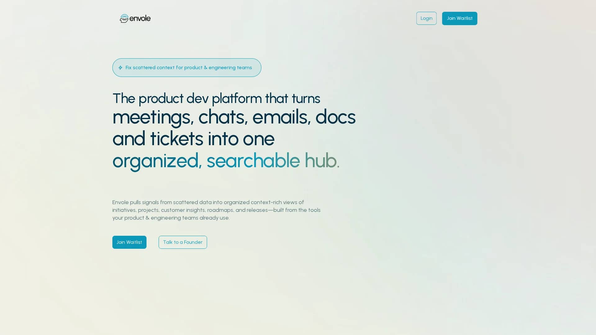 envole homepage
