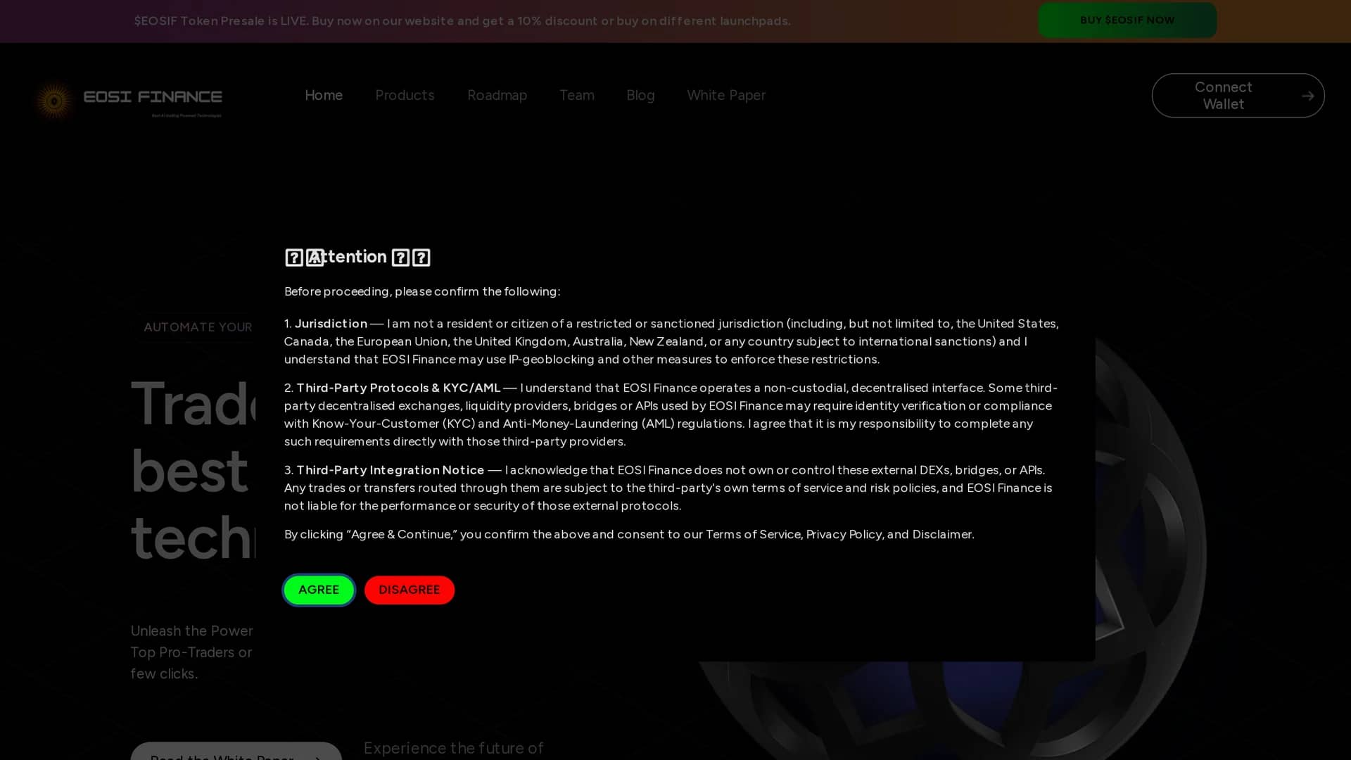 eosi-finance homepage