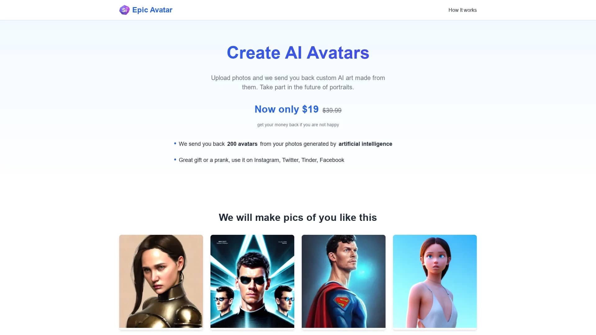 epicavatar homepage