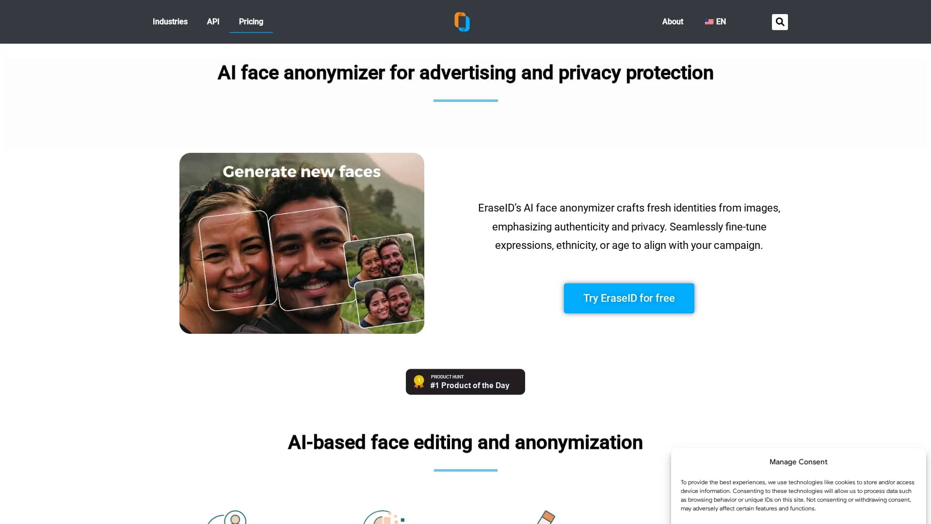 eraseid homepage