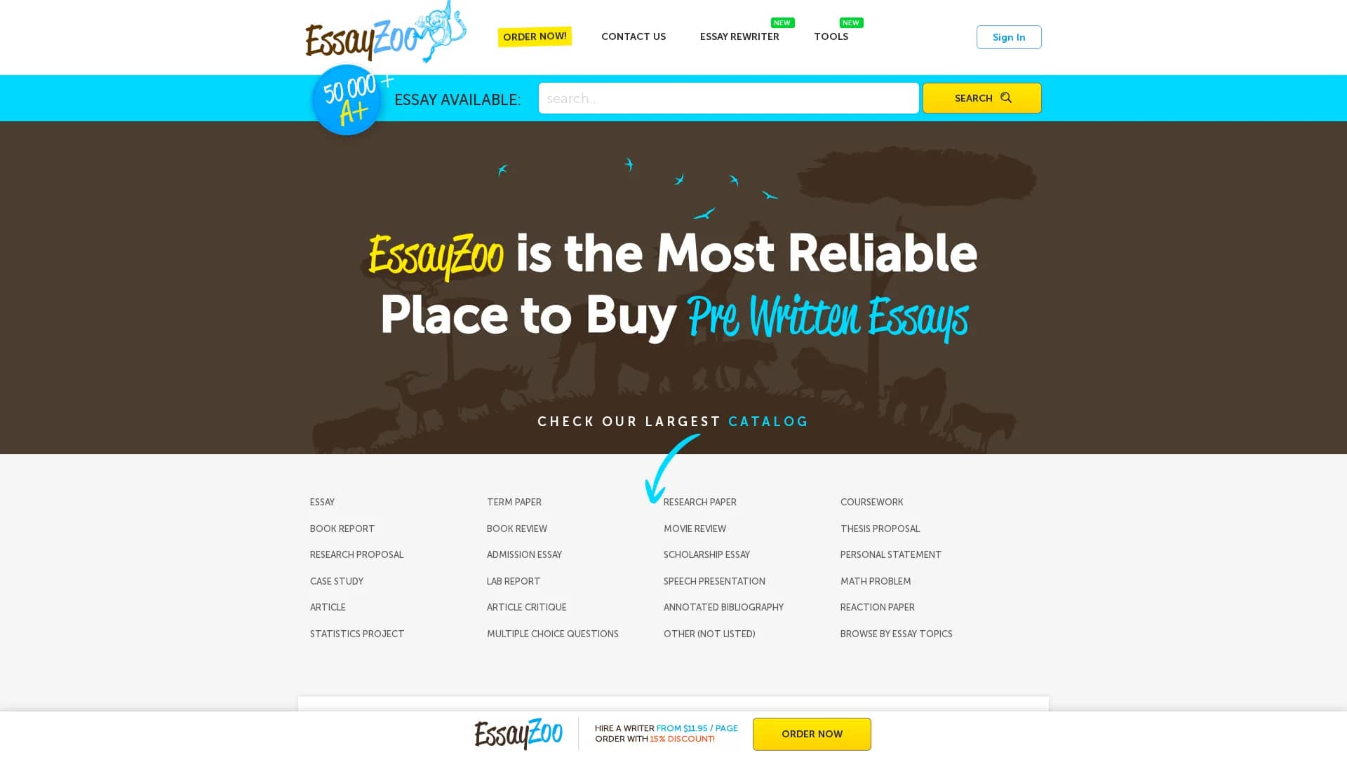essayzoo homepage