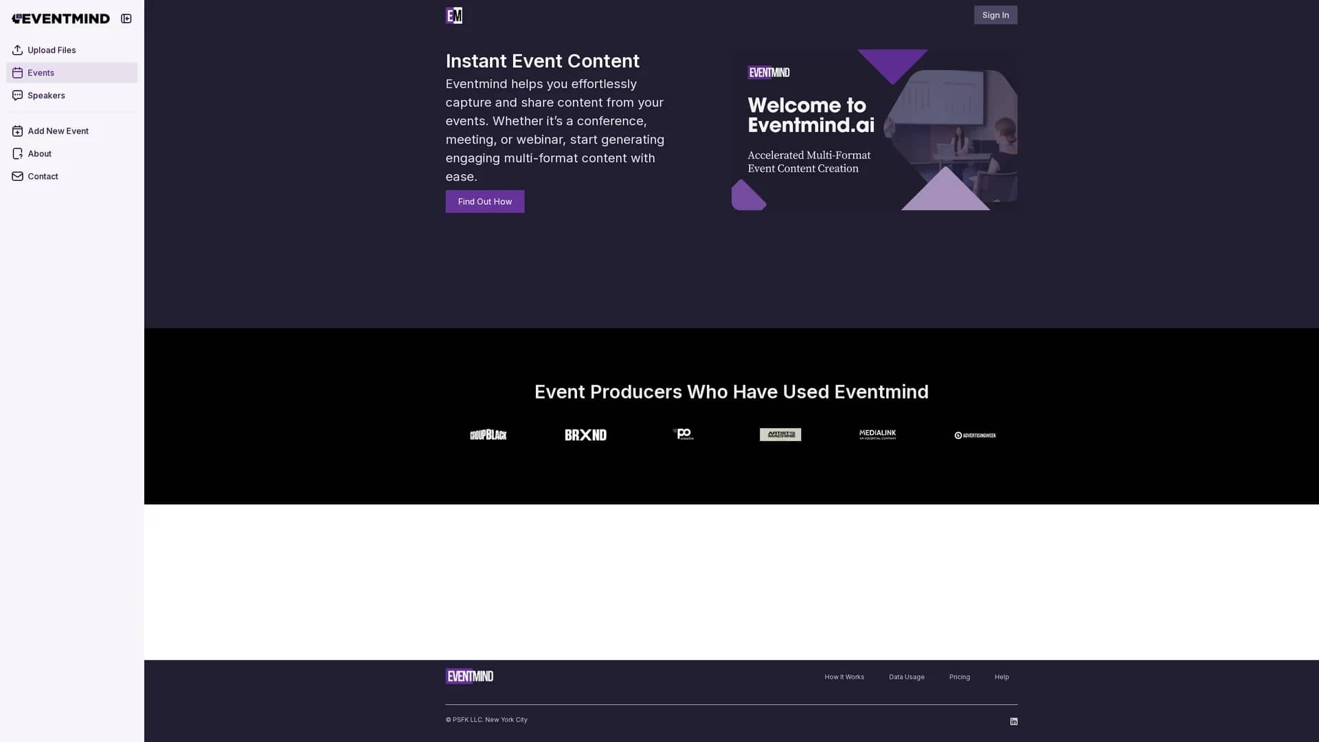 eventmind homepage