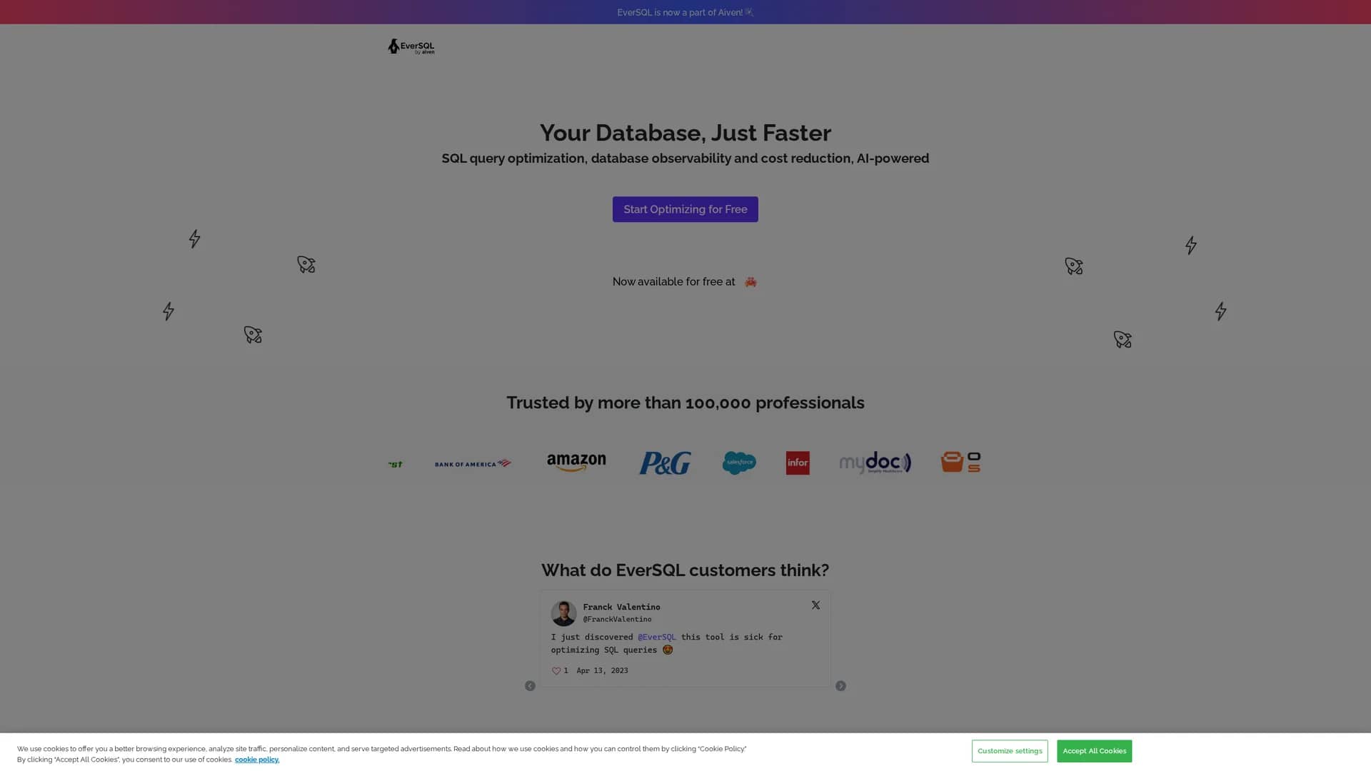 eversql homepage