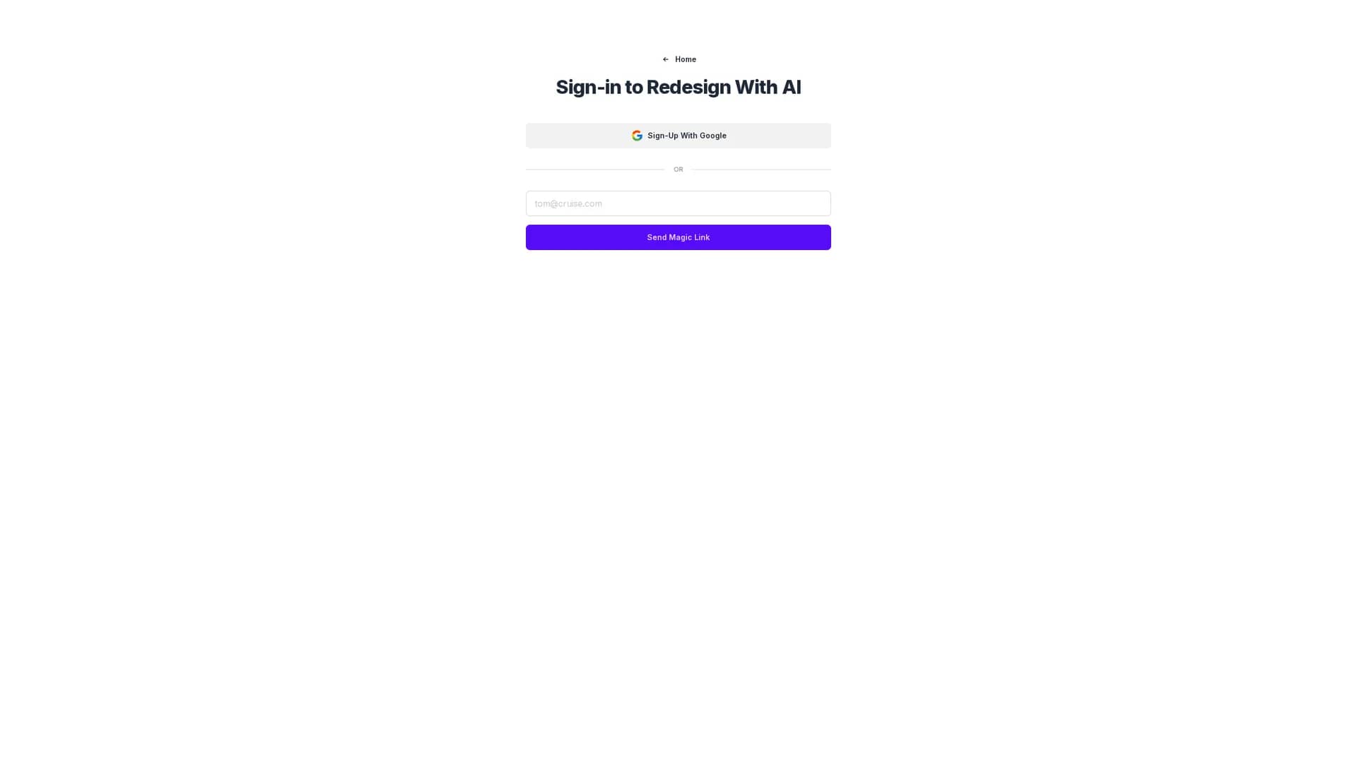 face-to-many-by-redesign homepage