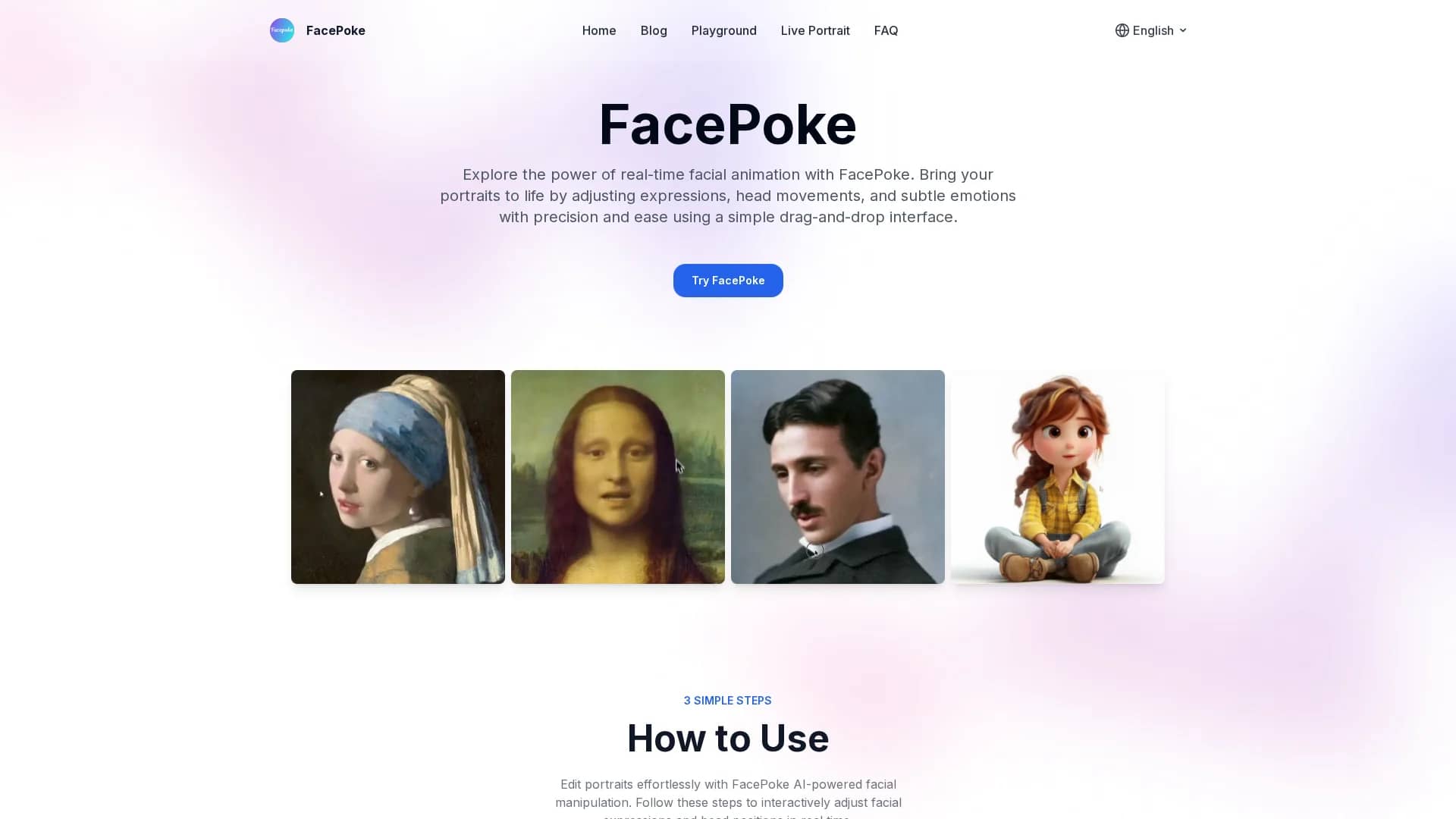 facepoke homepage