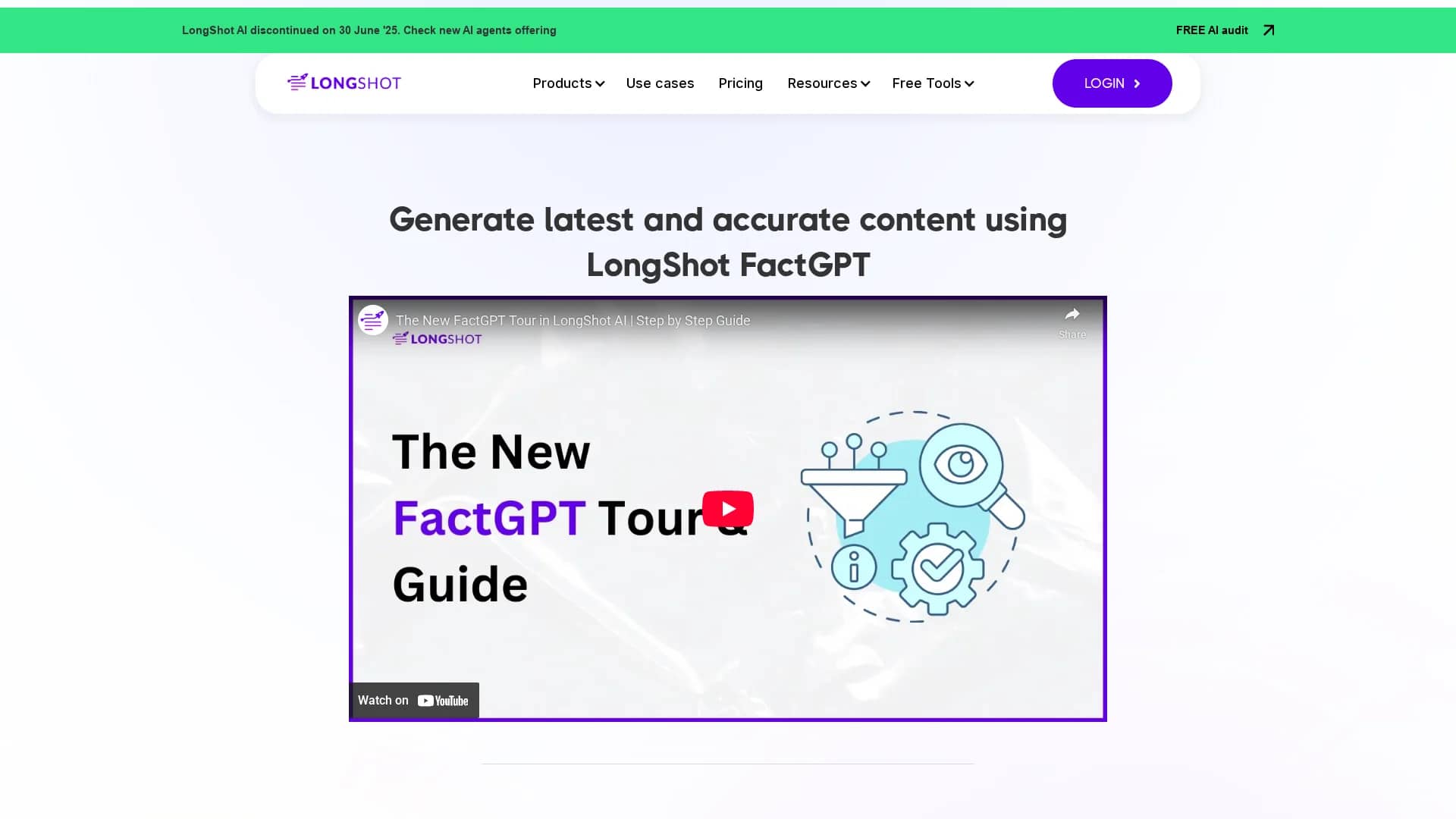 factgpt homepage