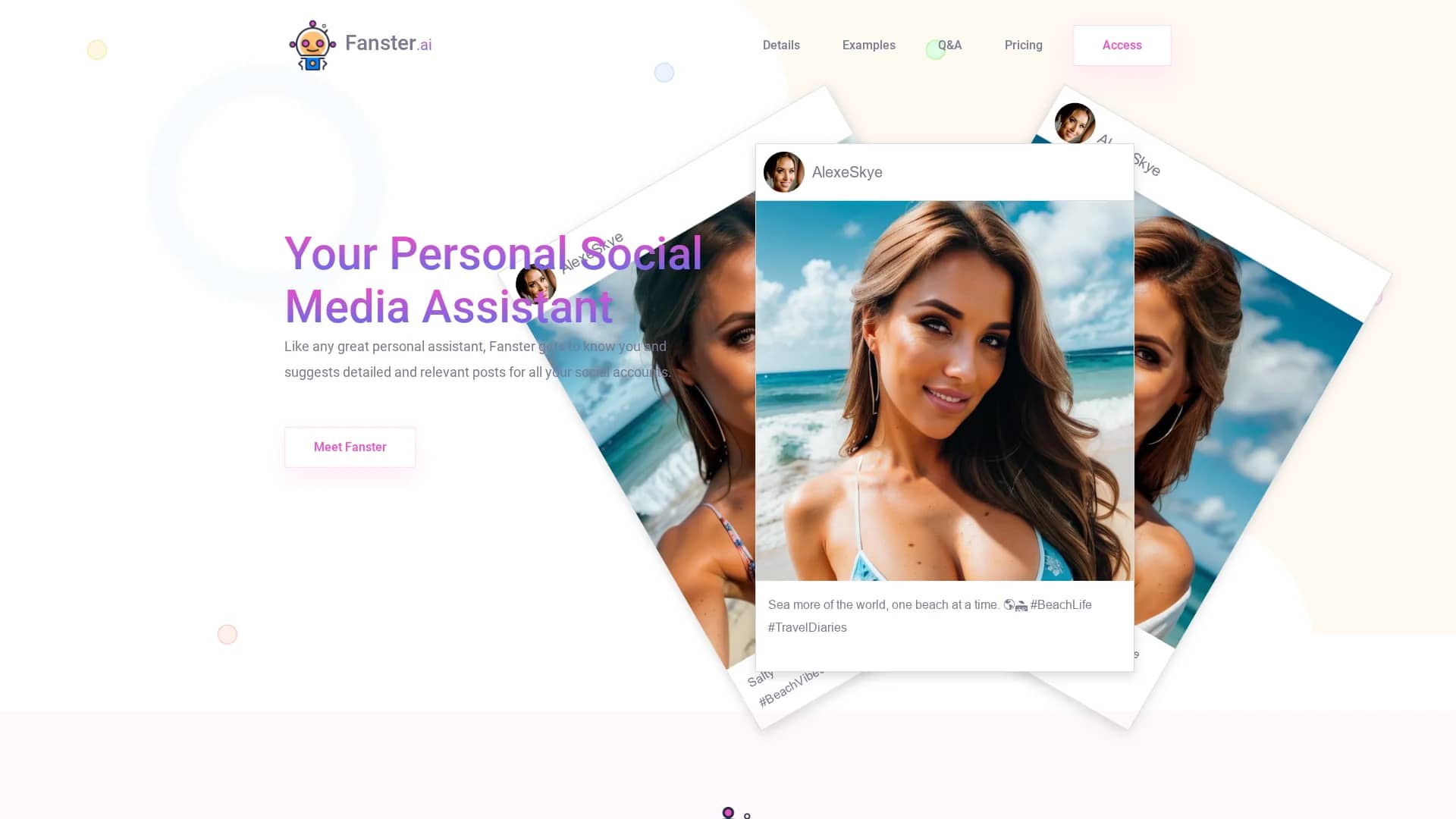 fanster-ai homepage