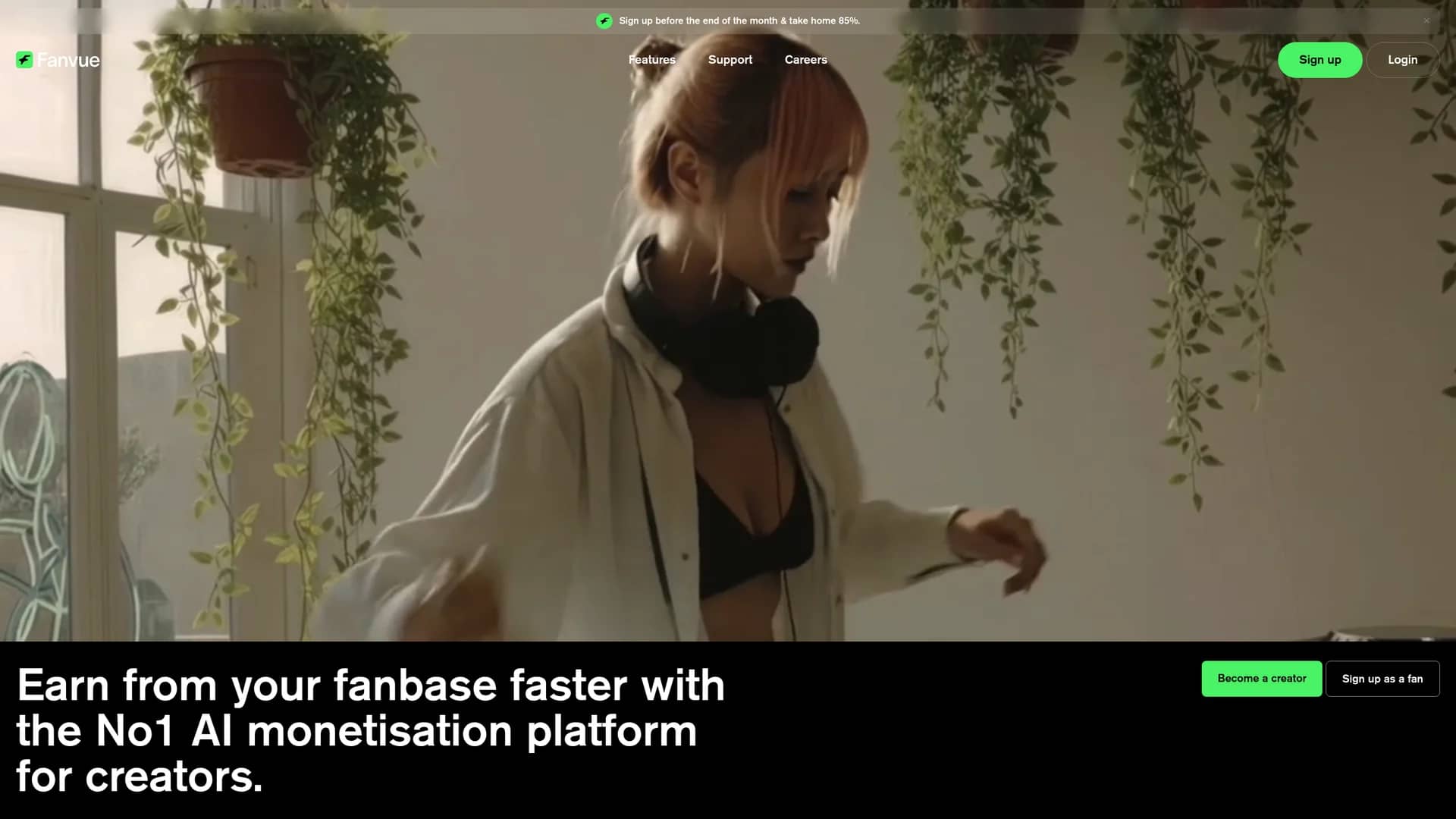 fanvue-ai homepage
