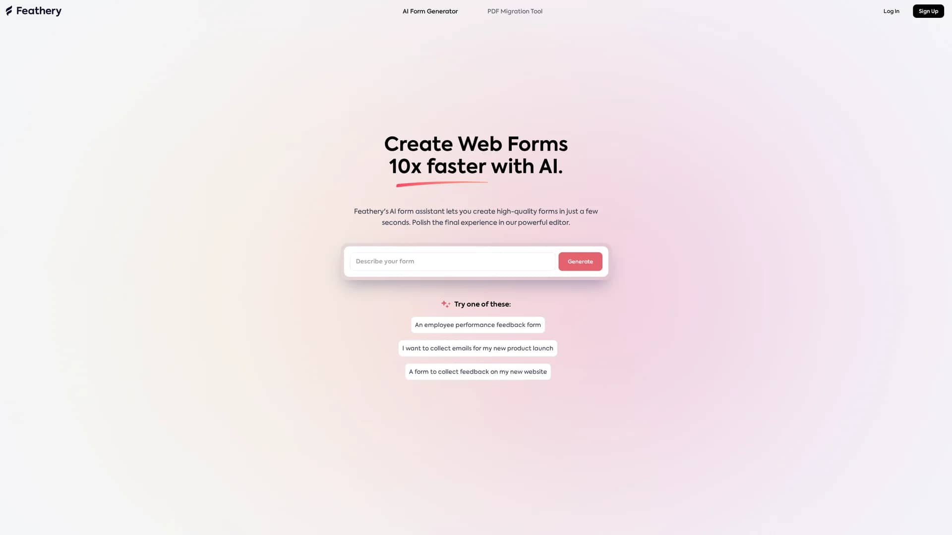 feathery-ai homepage