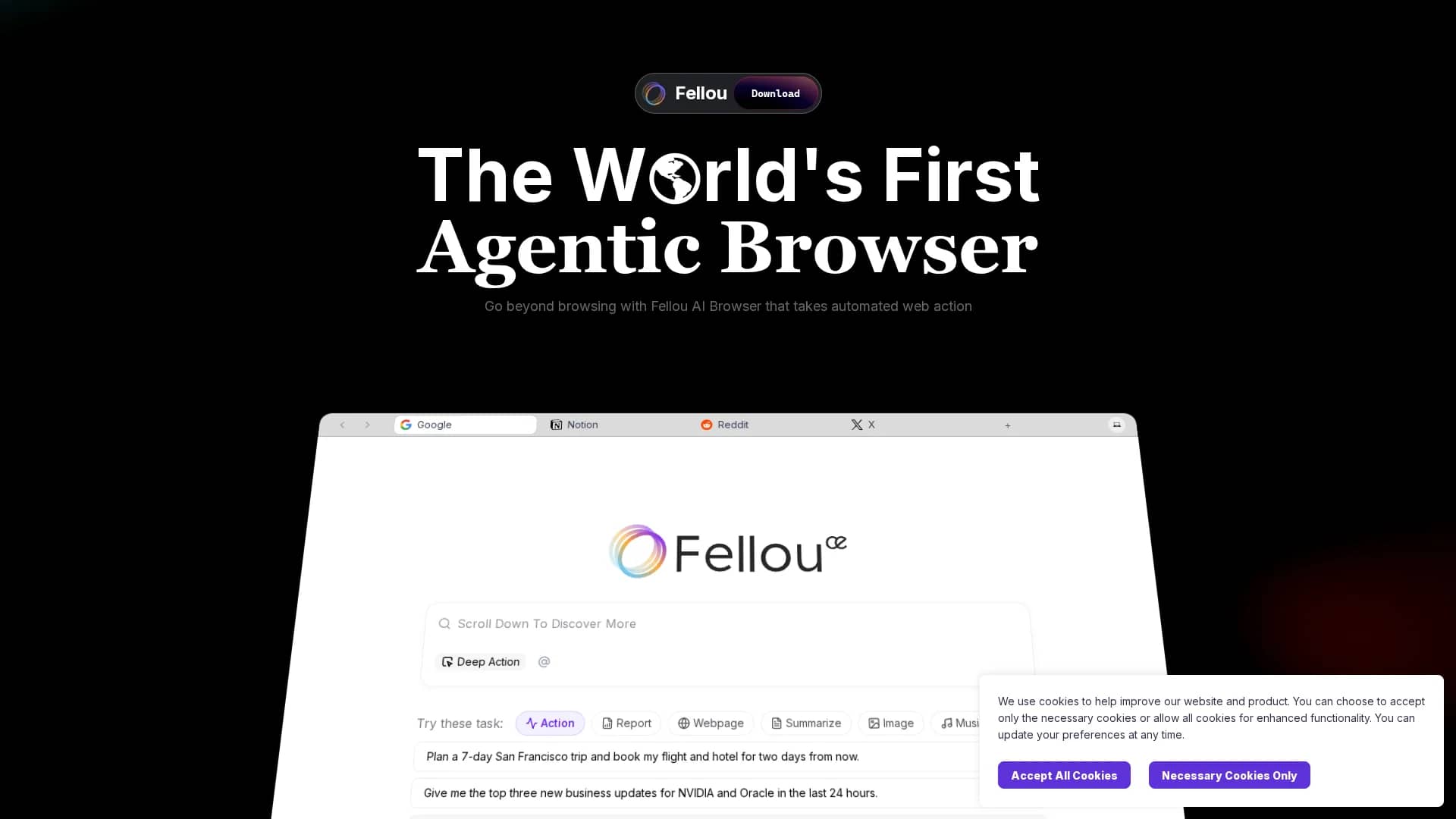 fellou-ai-browser homepage