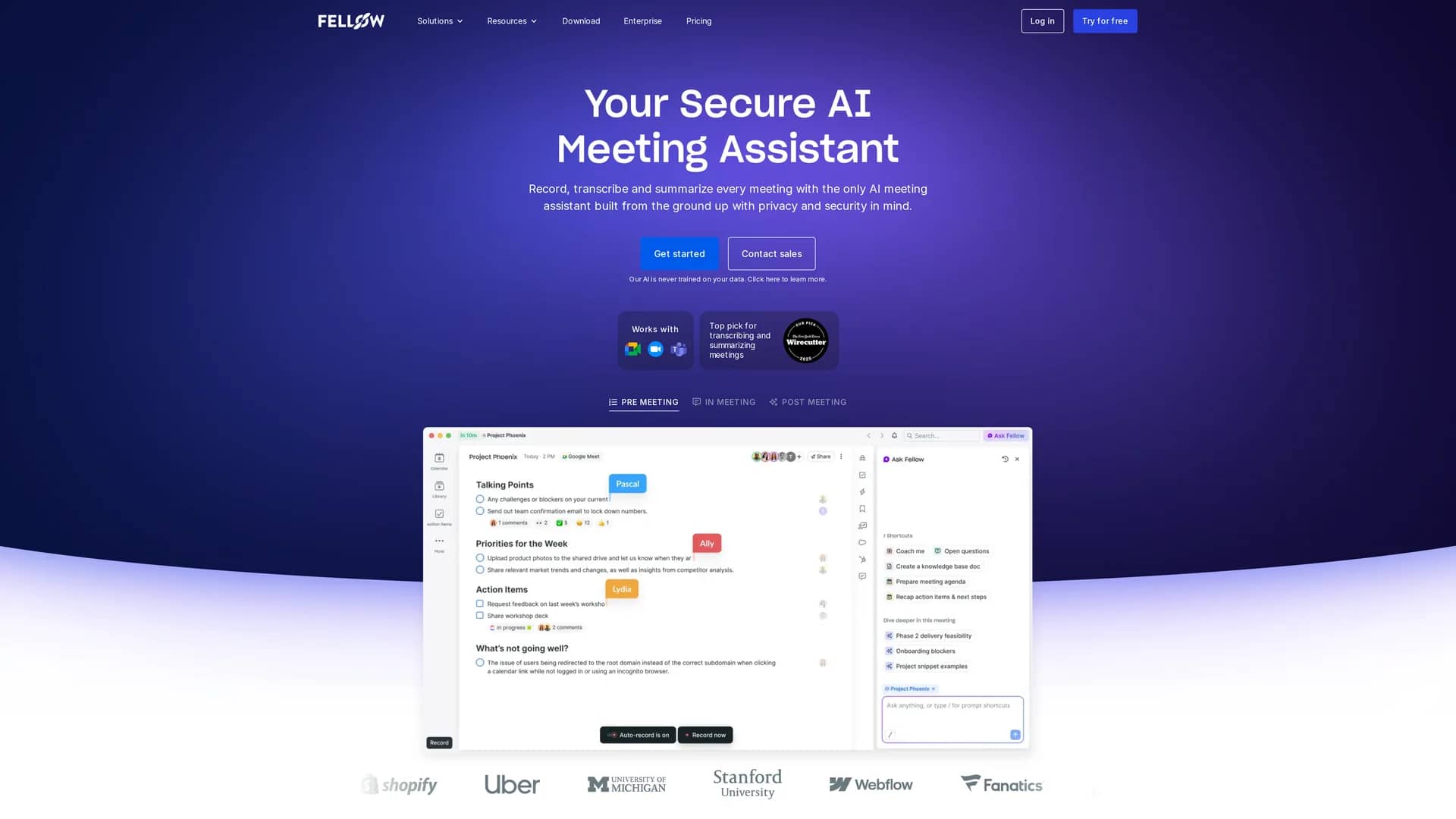 fellow homepage