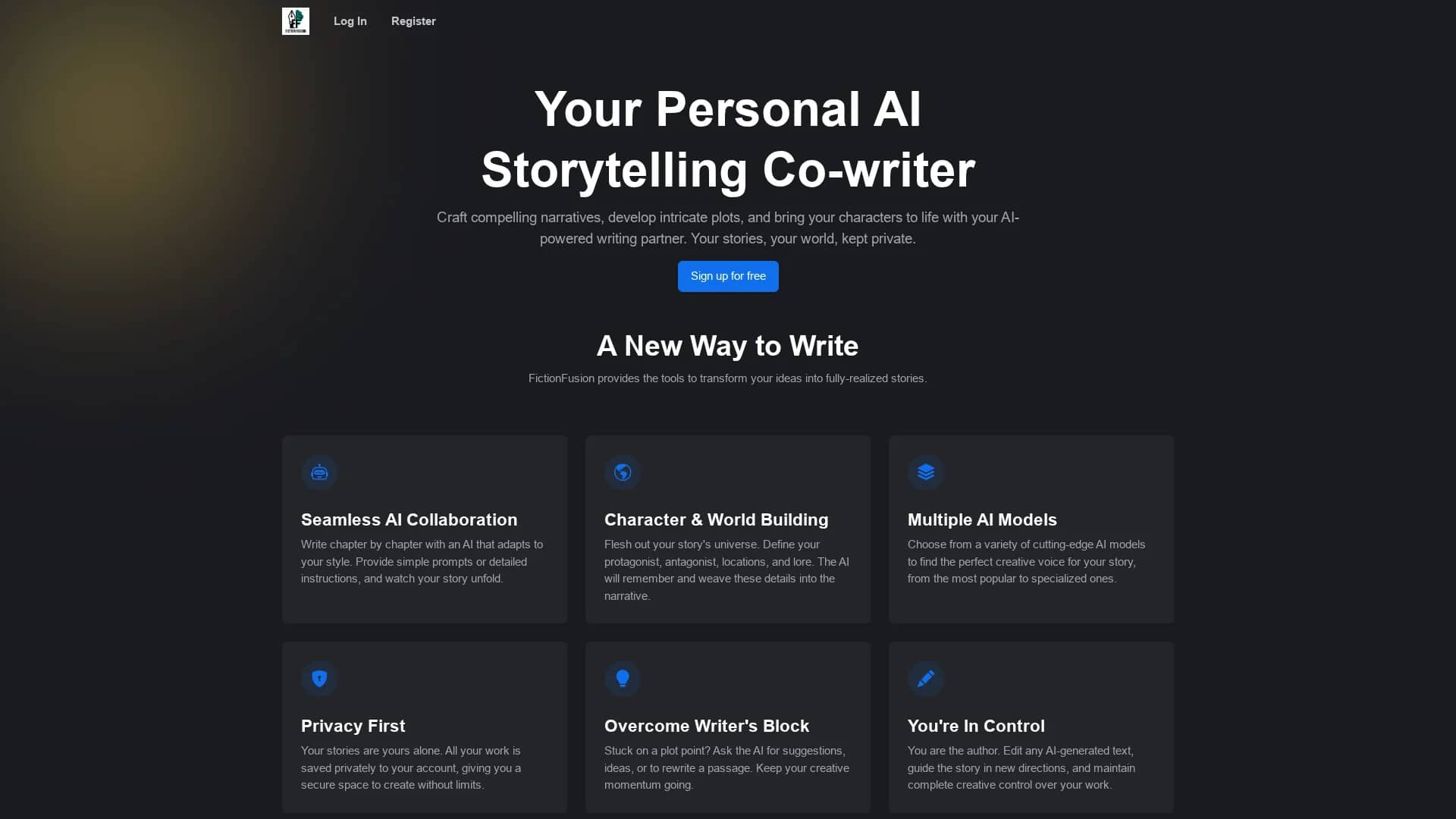 fiction-fusion homepage