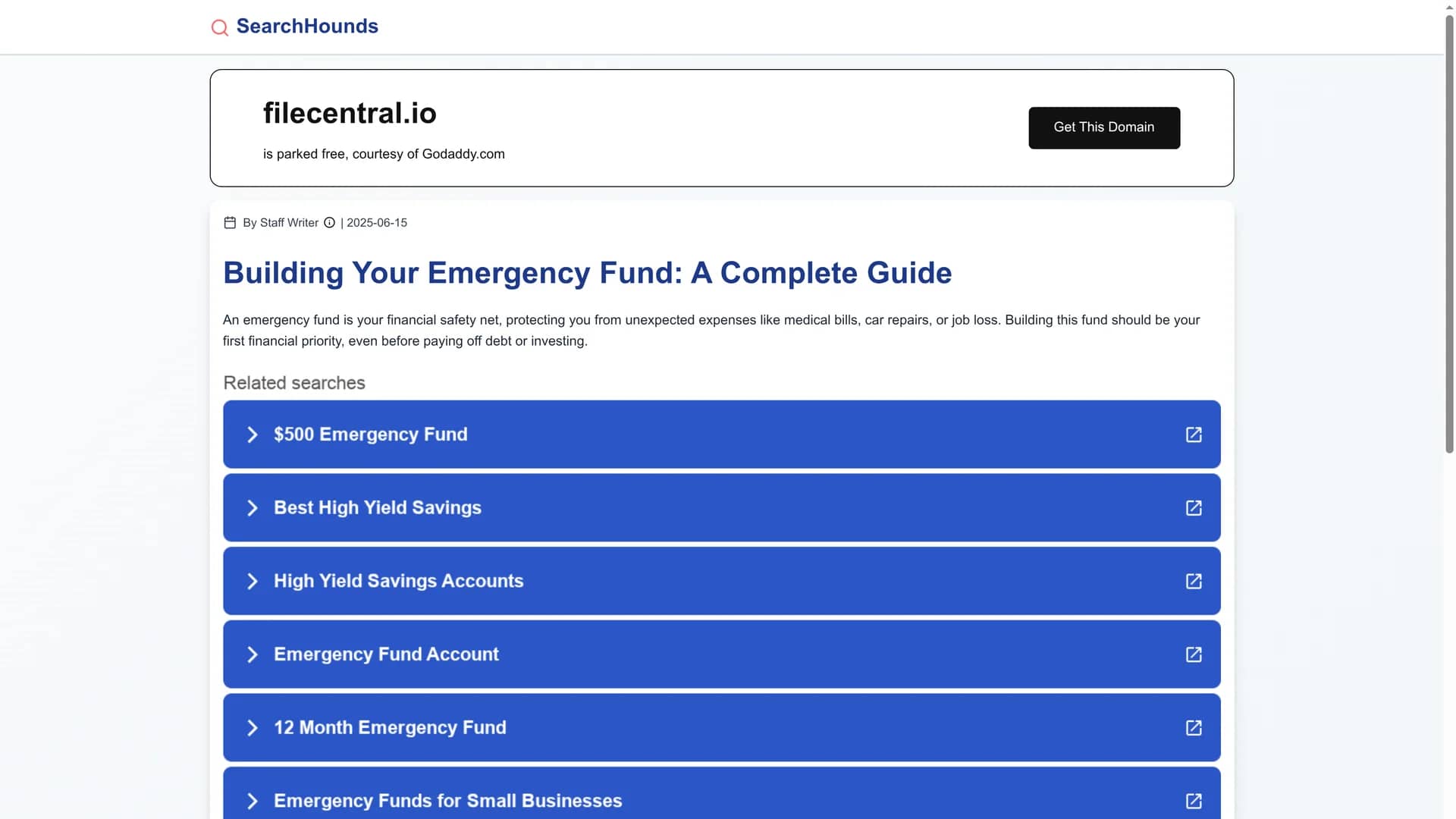 filecentral homepage