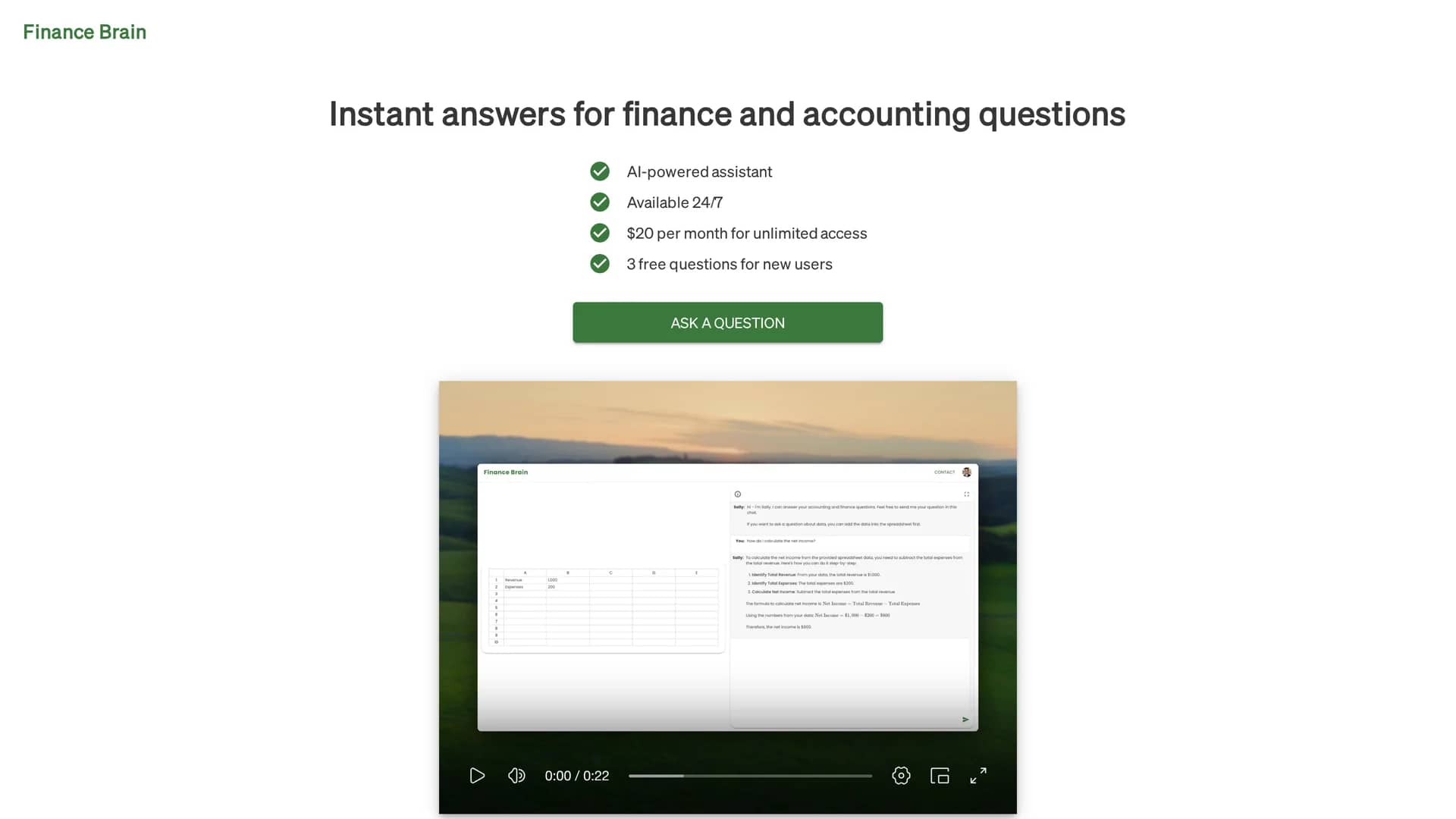 finance-brain homepage