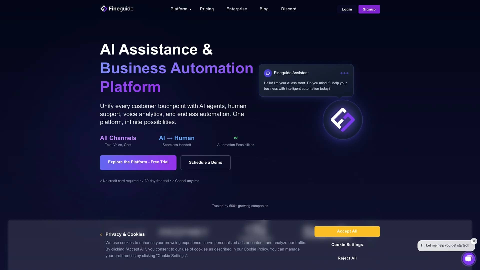 fineguide-ai homepage