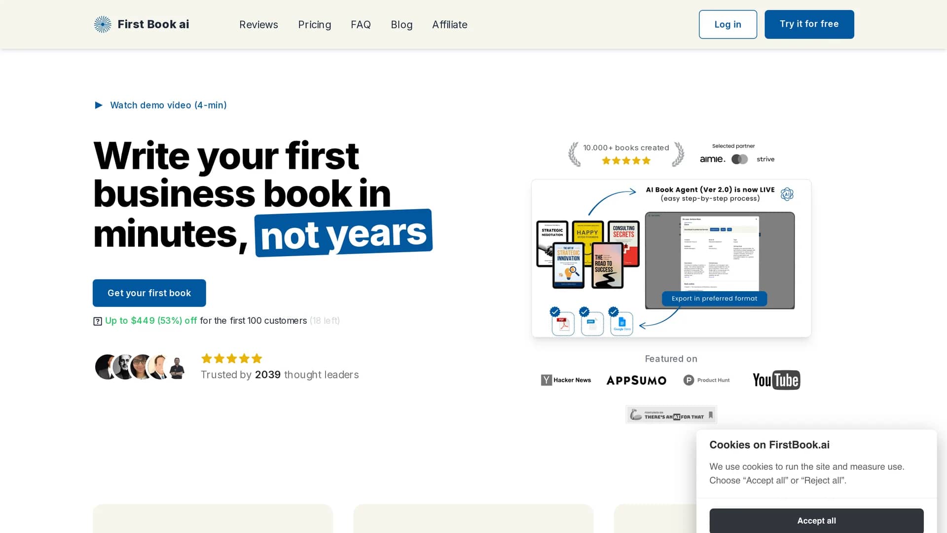 first-book-ai homepage