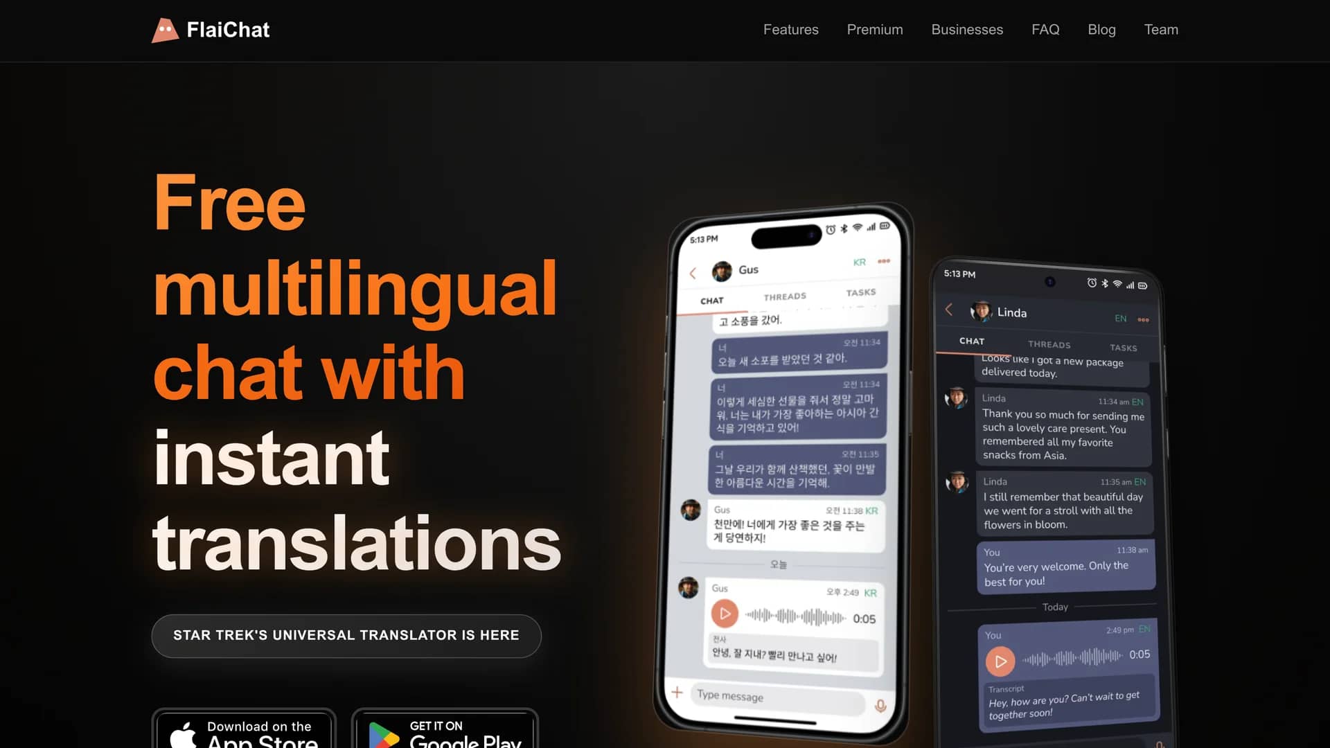 flaichat homepage