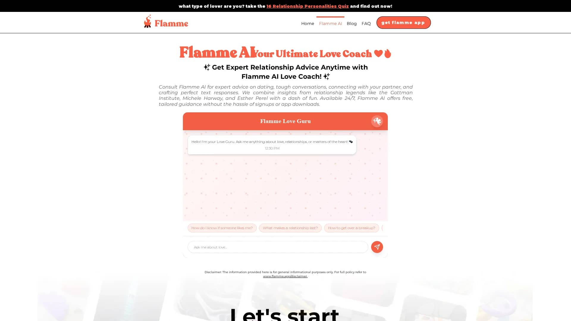 flamme-ai homepage