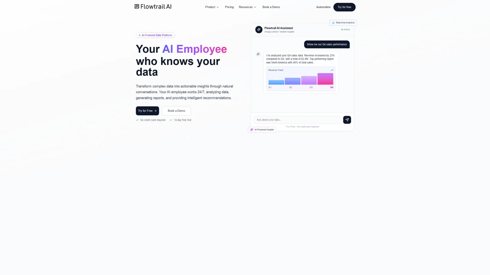 flowtrail-ai homepage