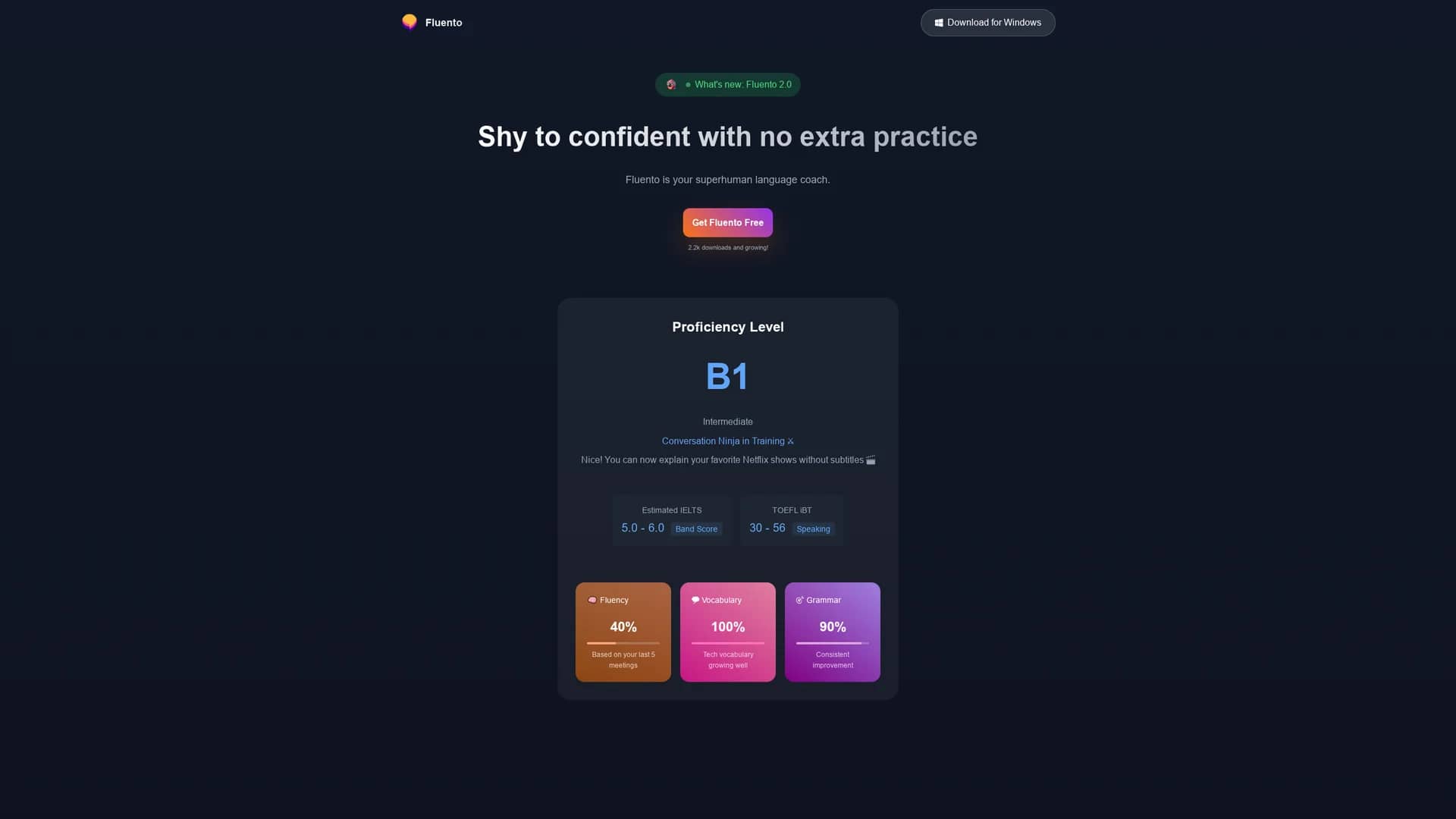 fluento homepage