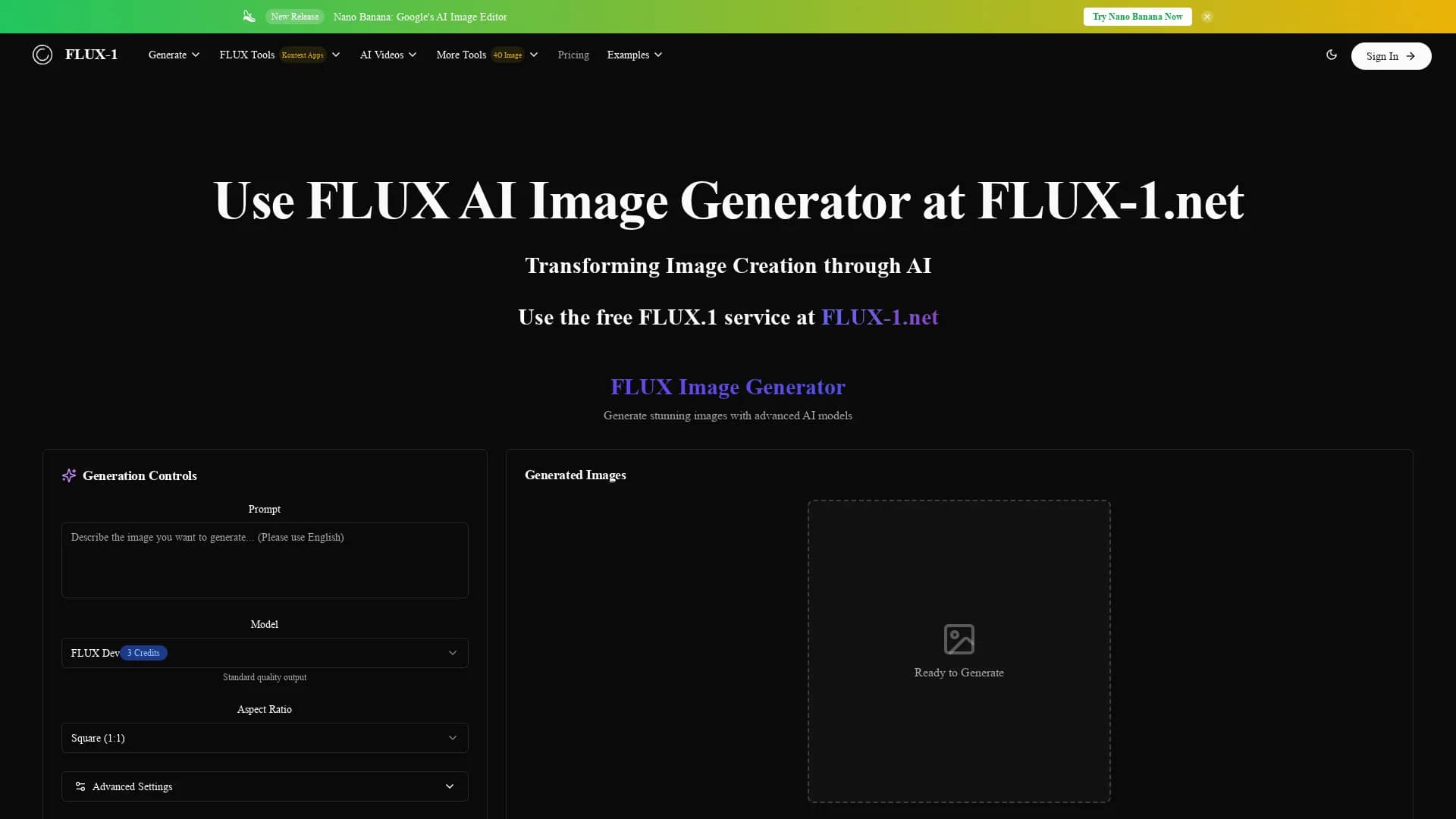 flux-1-pro homepage