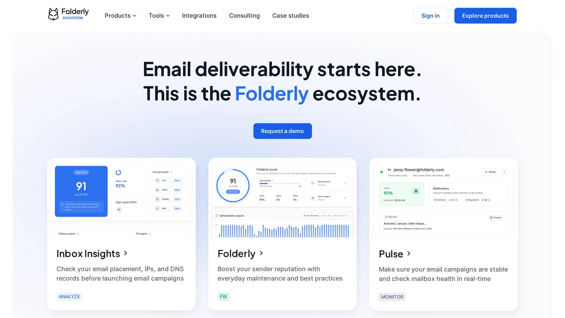 folderly homepage