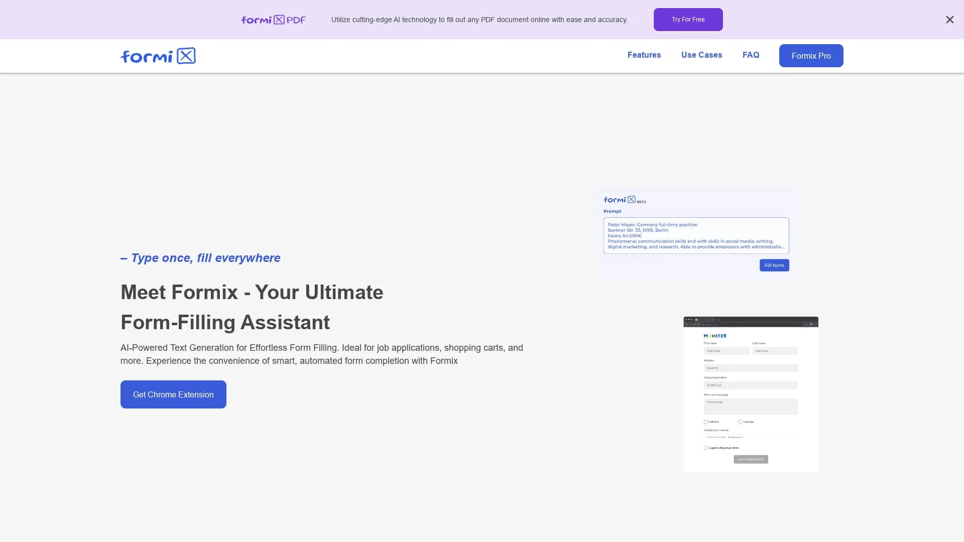 formix-ai homepage
