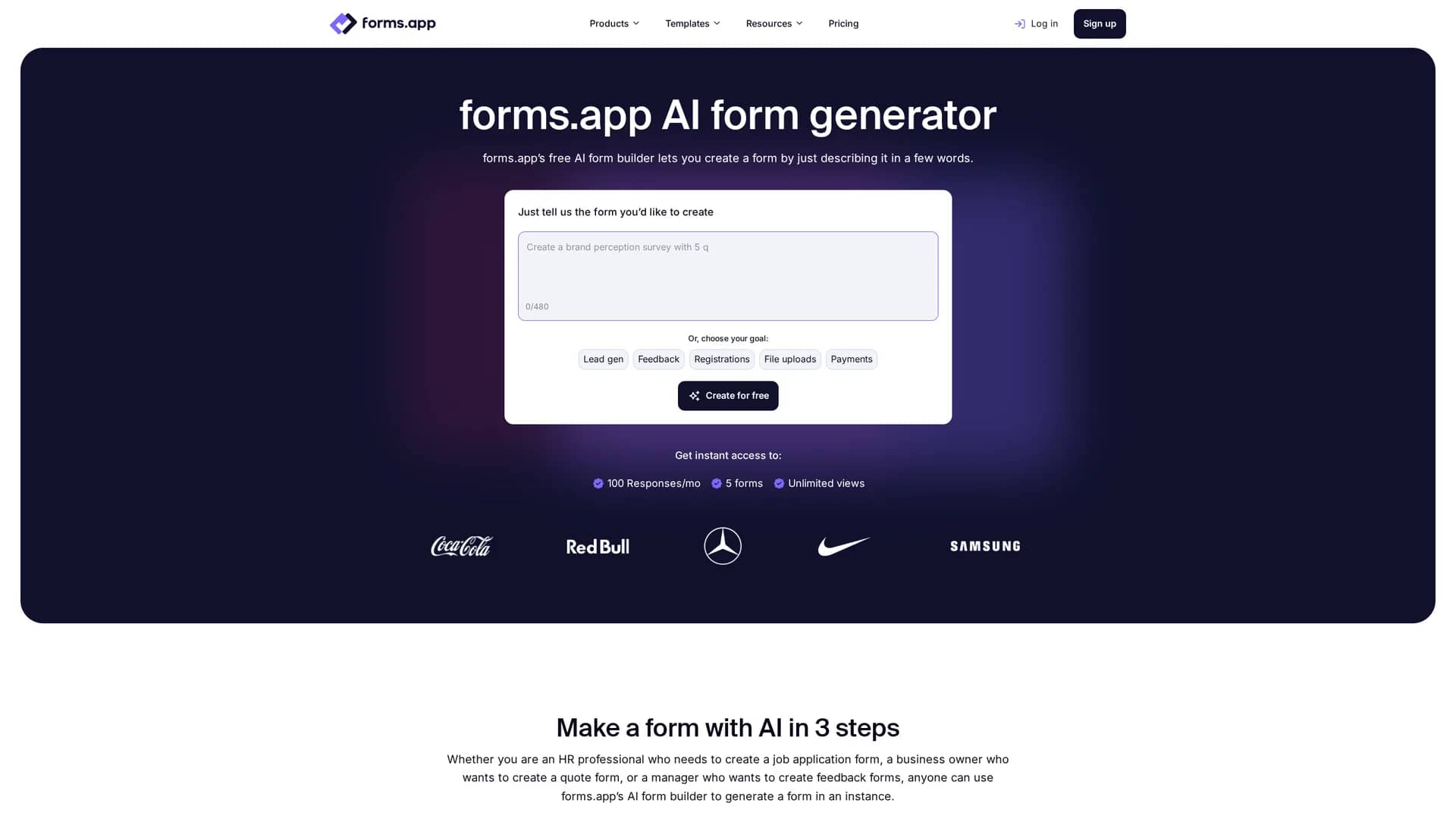 forms-app homepage