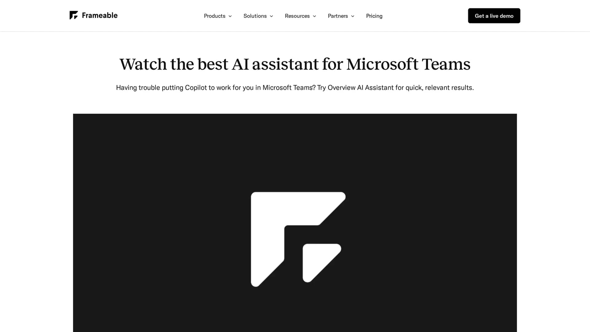 frameable homepage