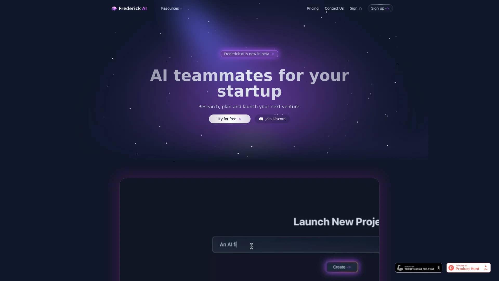 frederick-ai homepage