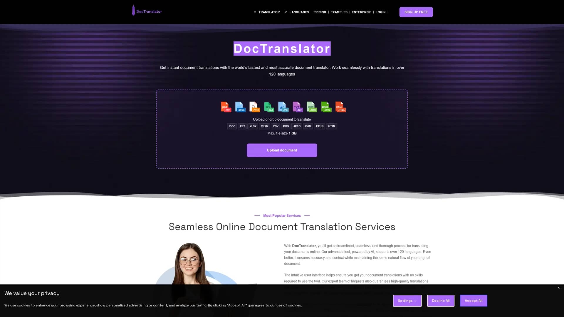 free-doc-translator homepage