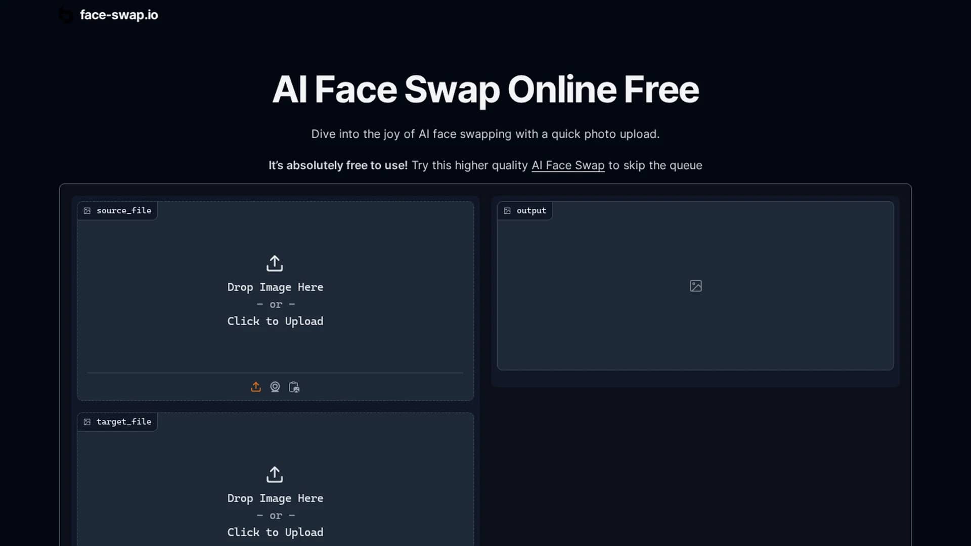 free-face-swap homepage