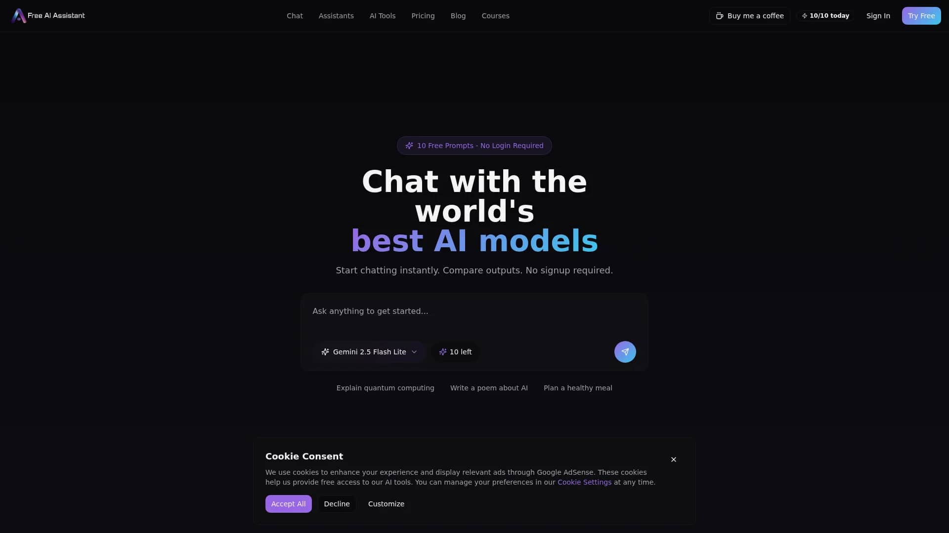 freeassist-ai homepage