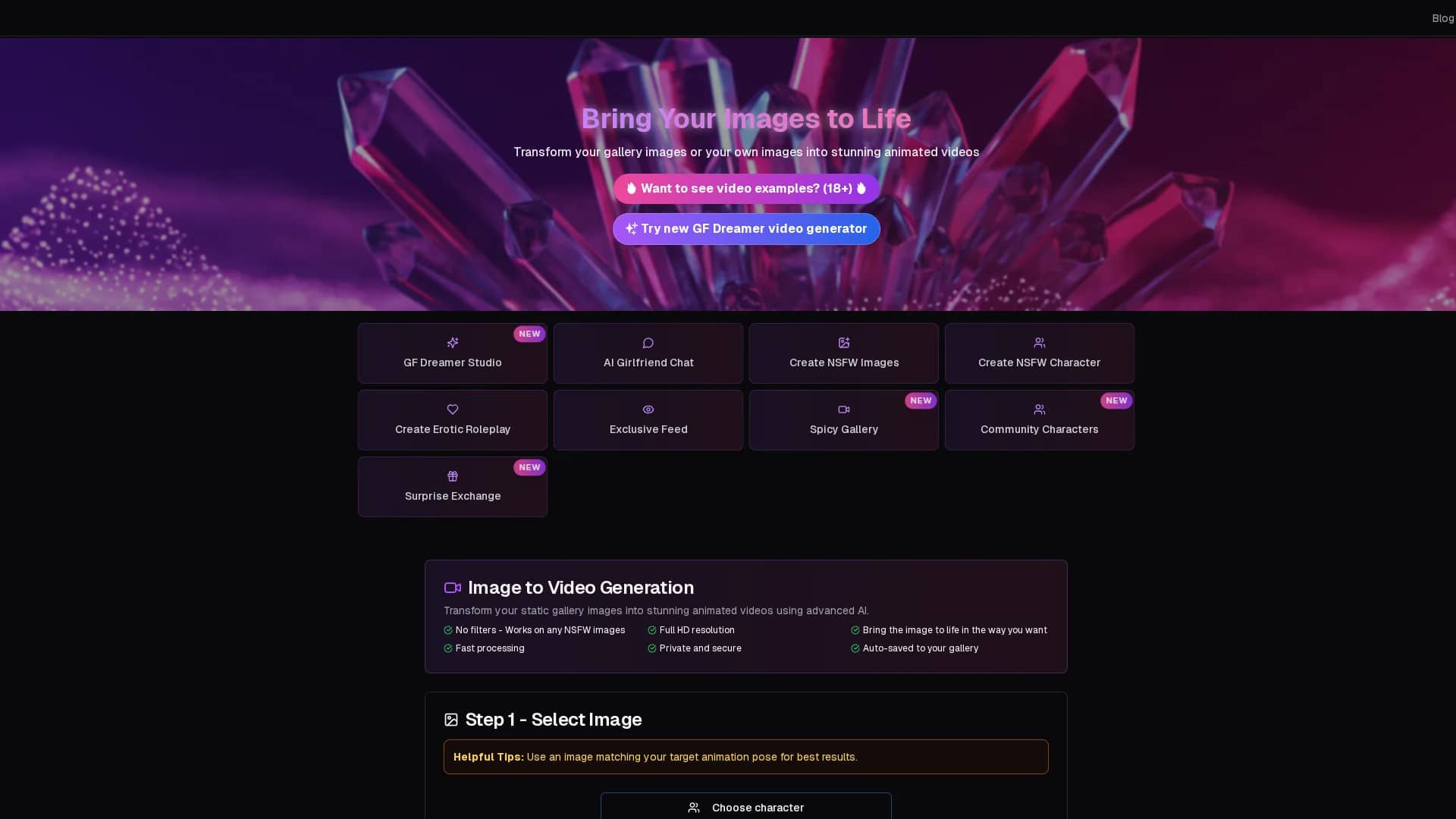 freegf-ai homepage