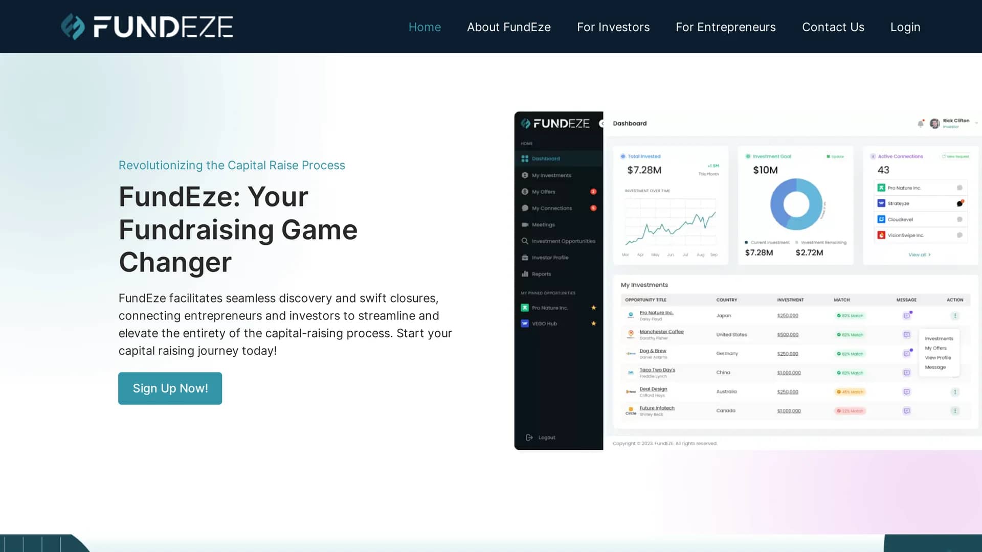 fundeze-io homepage