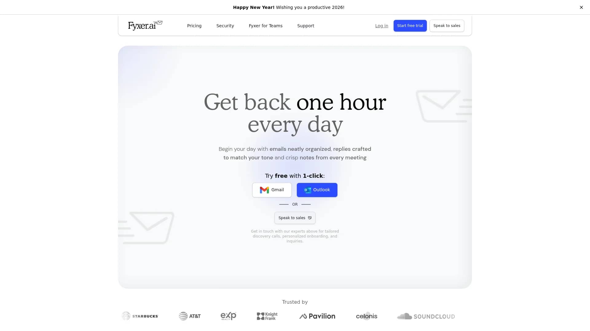 fyxer-ai homepage