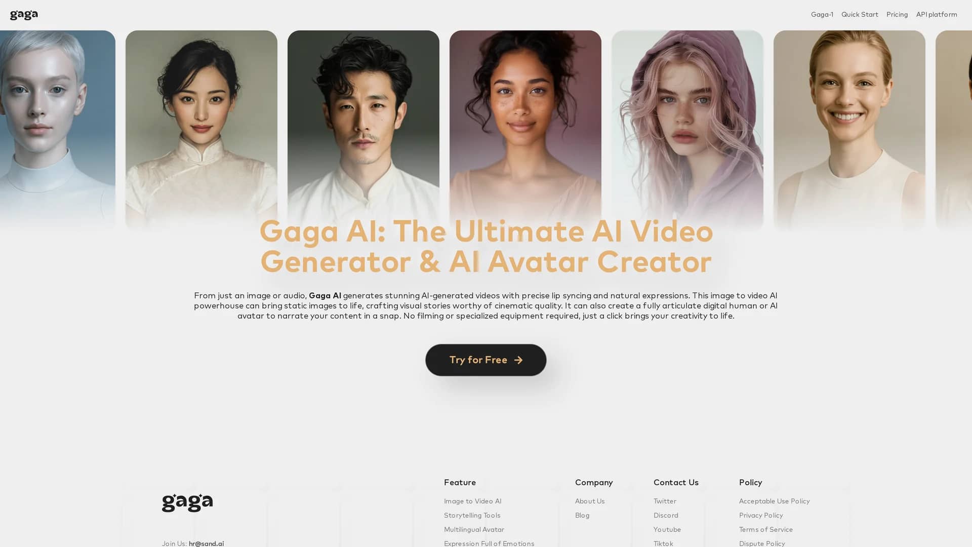 gaga homepage