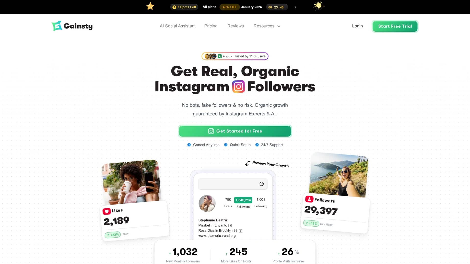 gainsty homepage