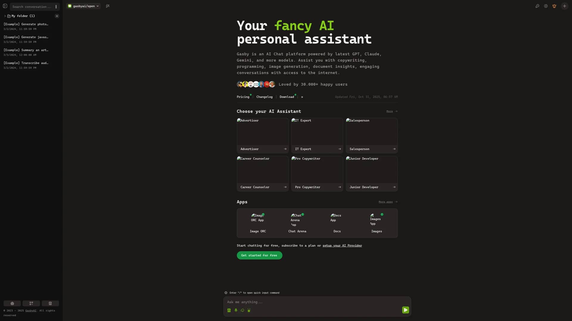 gasbyai homepage