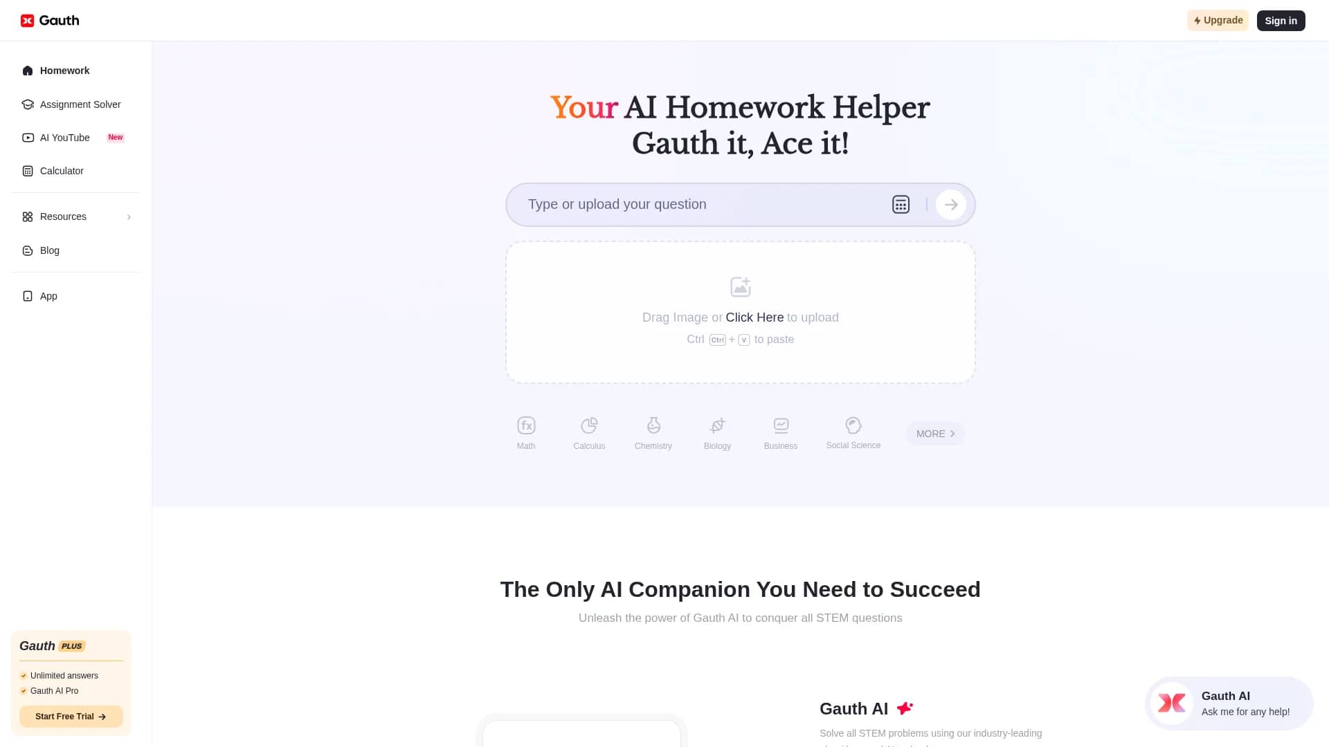 gauthmath homepage