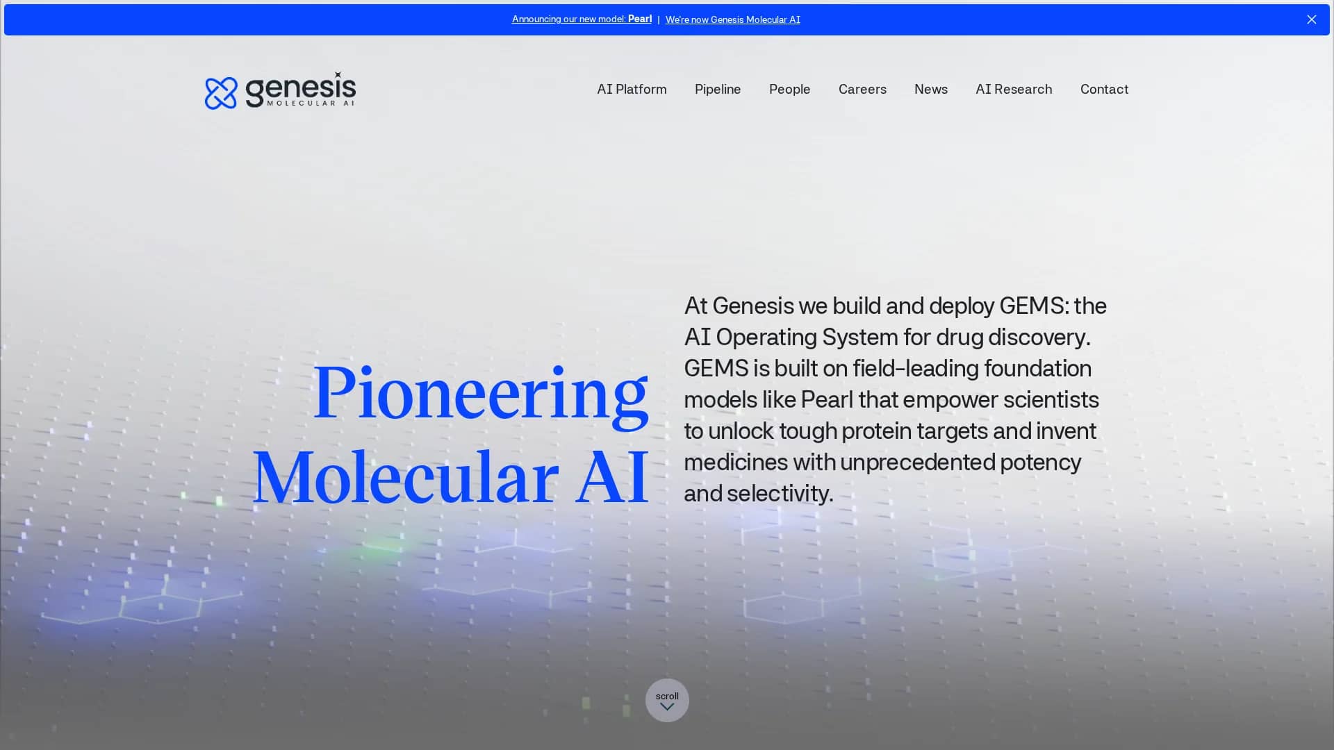genesis-therapeutics homepage