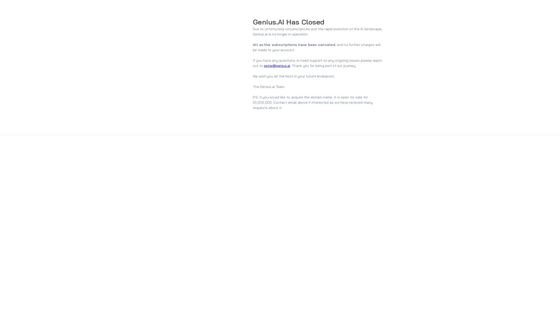 genius-ai homepage