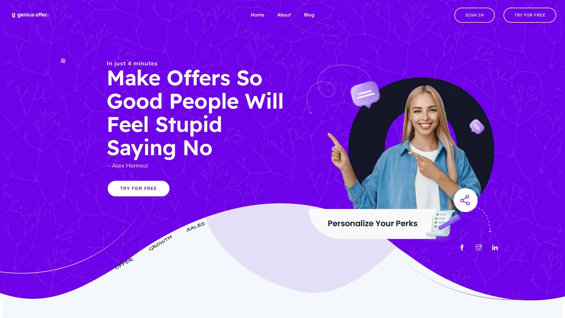 genius-offer-ai homepage